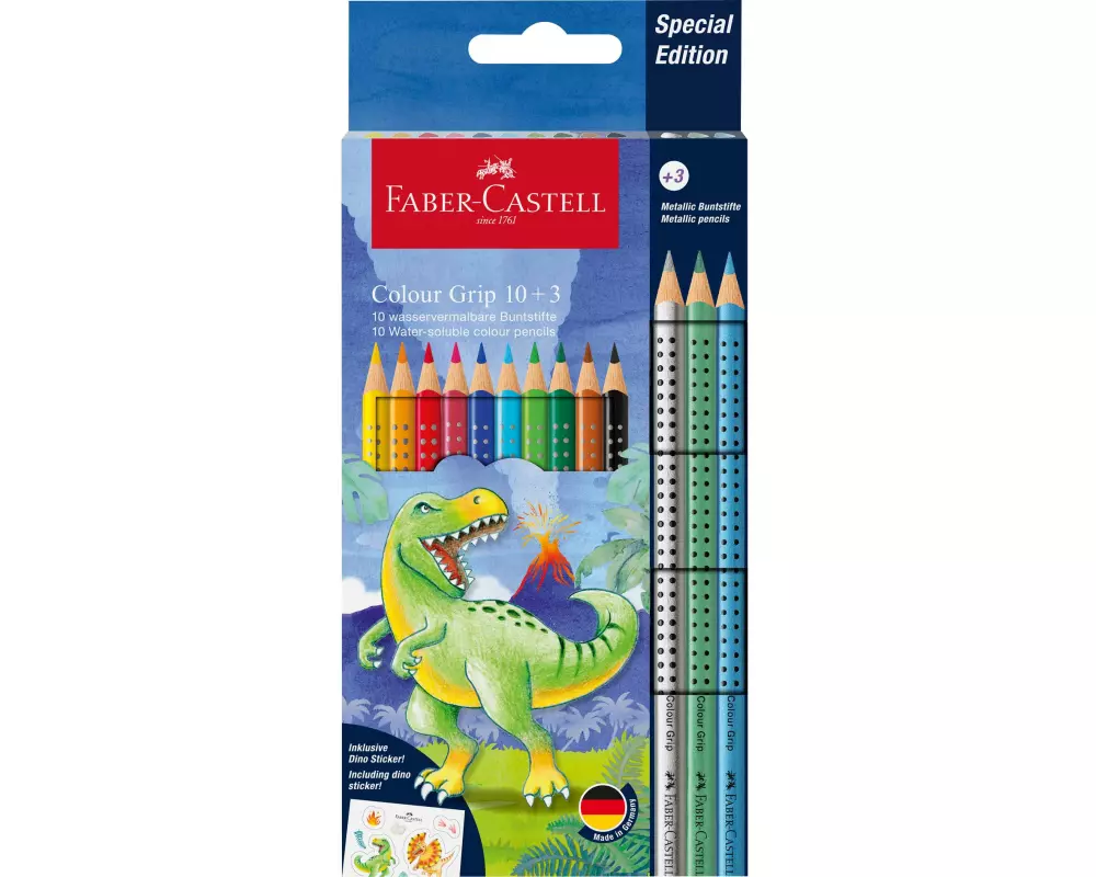 Faber-Castell Farbstifte Colour Grip Dino 13 Stück