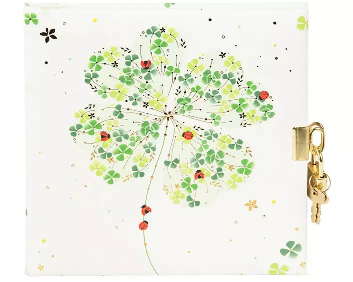 Goldbuch Diary Lucky Clover 16.5 x 16.5 cm Blanko mit Schloss