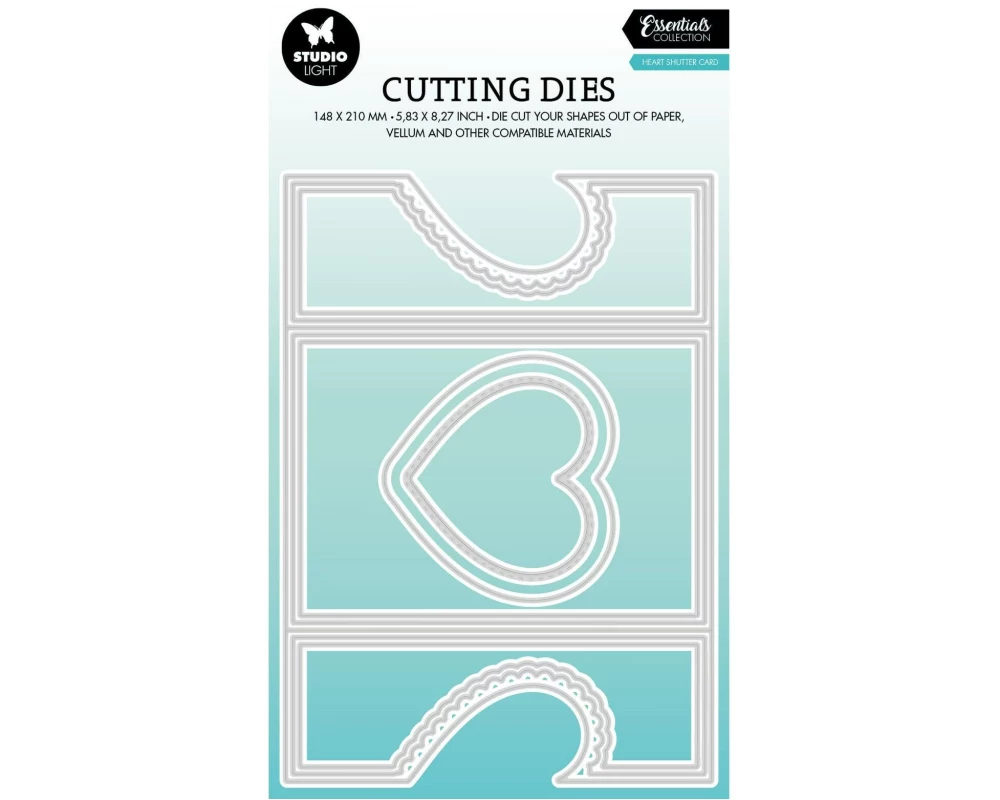 Studio Light Stanzschablone Herz Verschlusskarte Essentials 148x210x1 mm