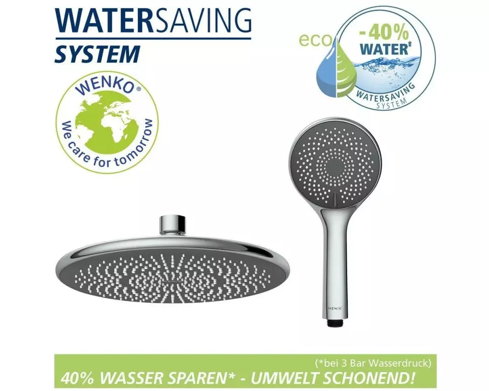 Wenko Duschsystem Watersaving Chrom