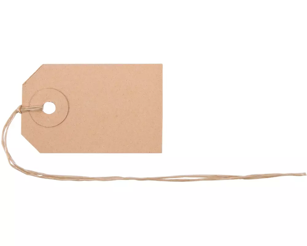 Biella Preisanhänger 3.5 x 5.5 cm, Braun, 50 Stück
