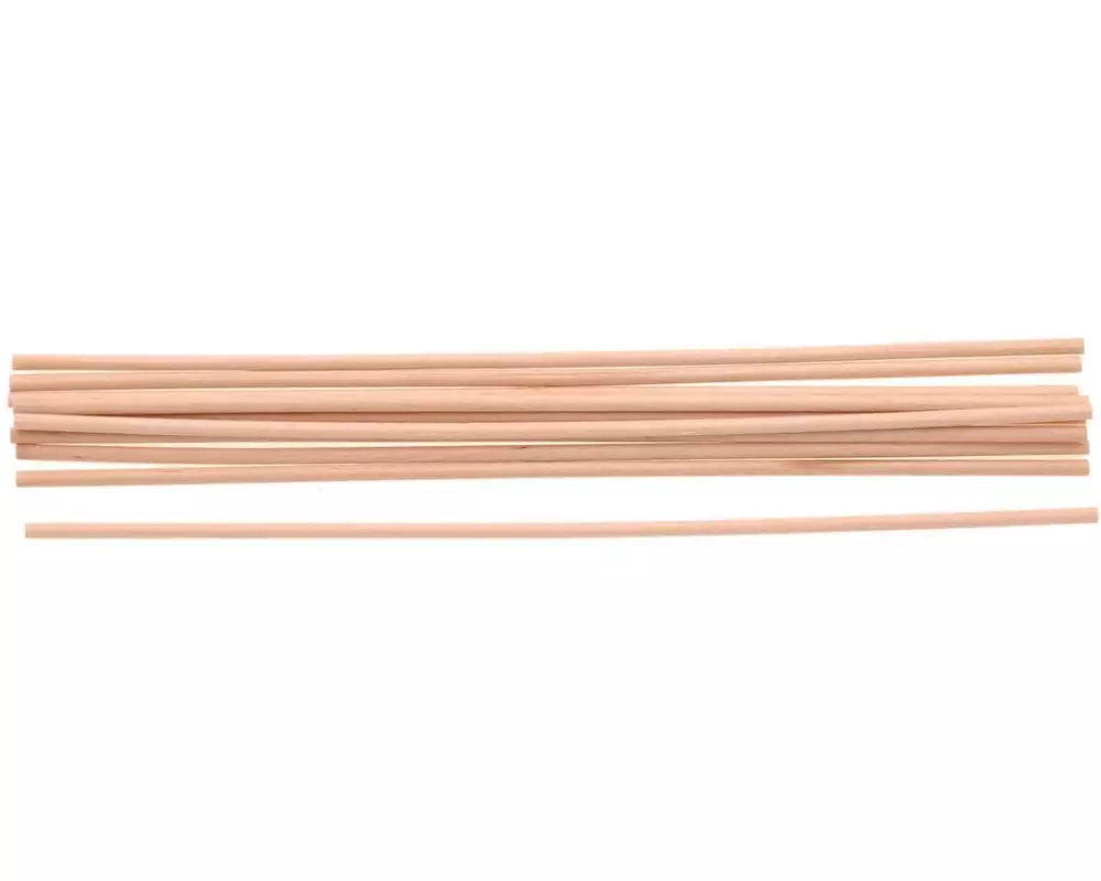 Glorex Holzartikel 0.6 cm x 50 cm Rundstab, 10 Stück