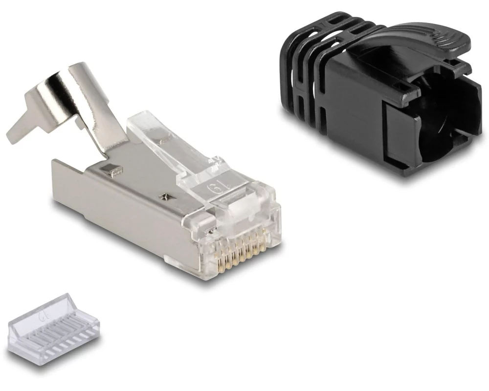 Delock Stecker RJ45, S/FTP, Cat.8.1 25 Stück, Transparent