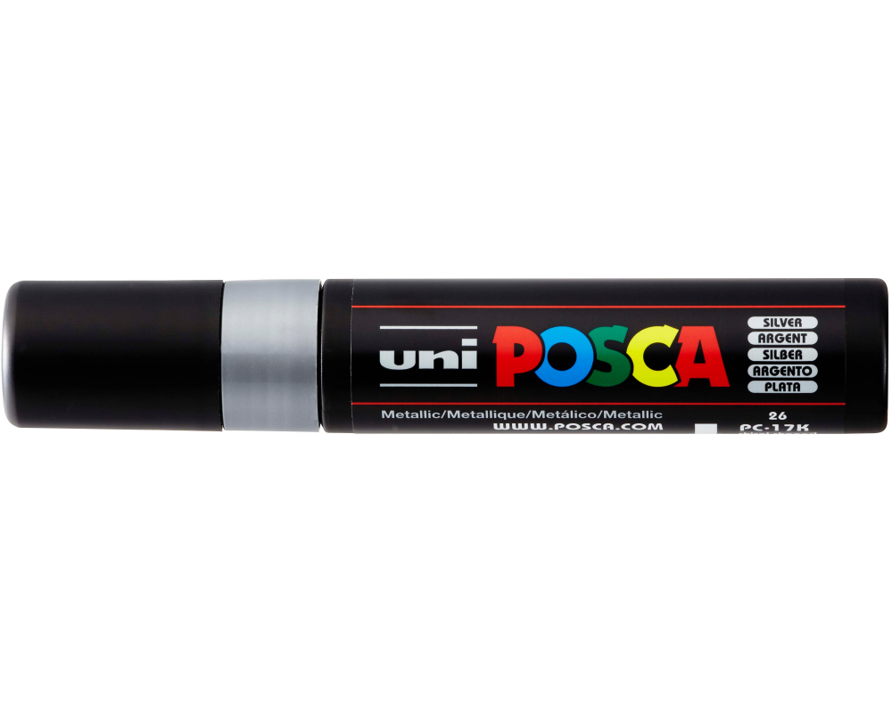 UNI-BALL Posca Marker 15mm PC17K SILVER MET, silber