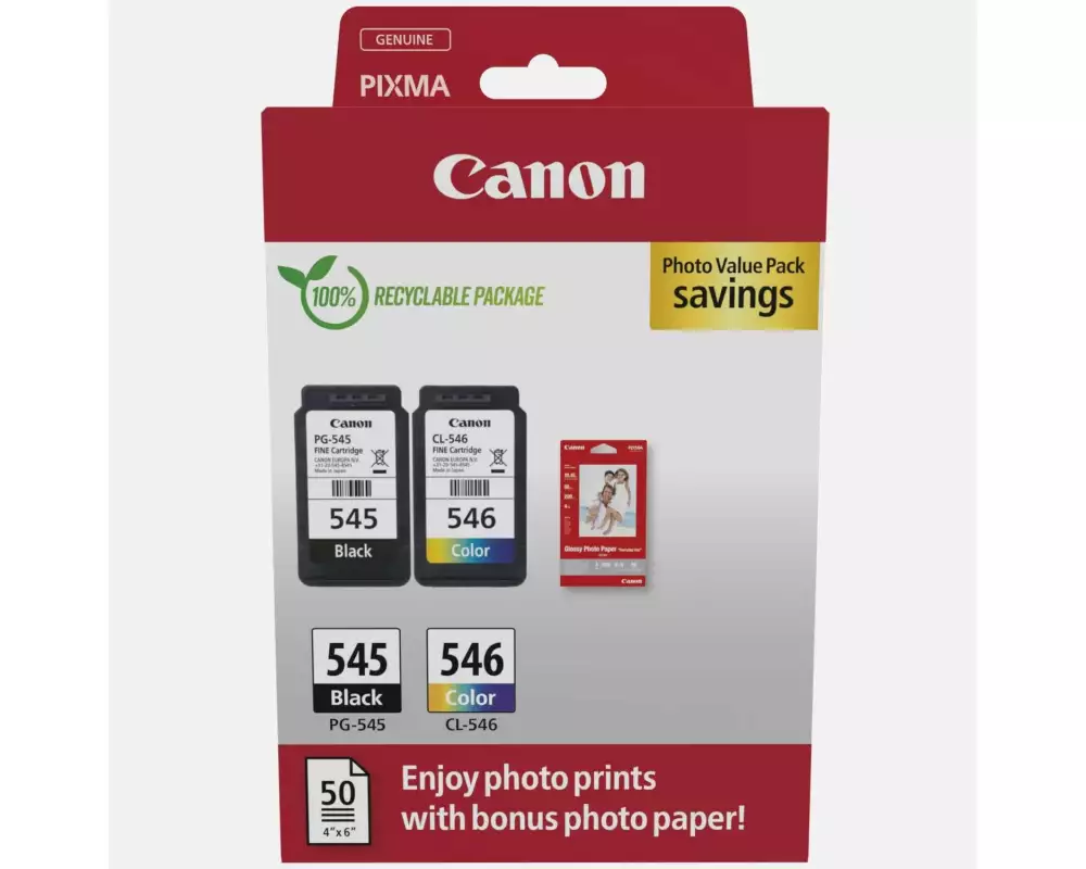 Canon Tintenset PG-545/CL-546 inklusive Fotopapier