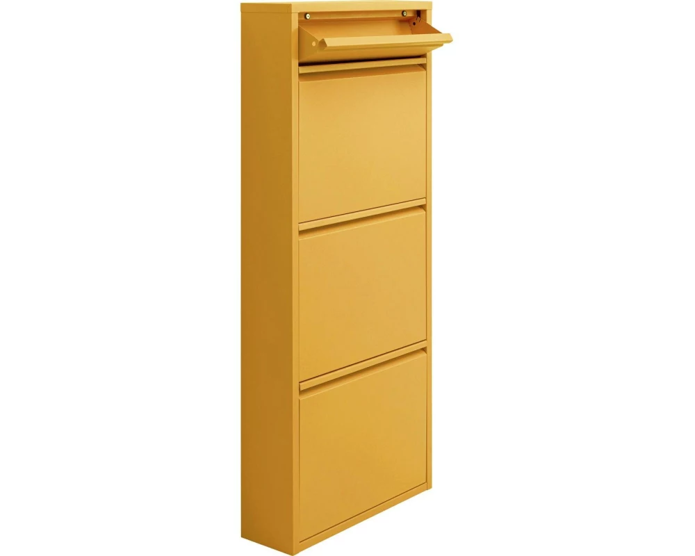 Kare Schuhschrank Caruso 3 Plus 1, Gelb