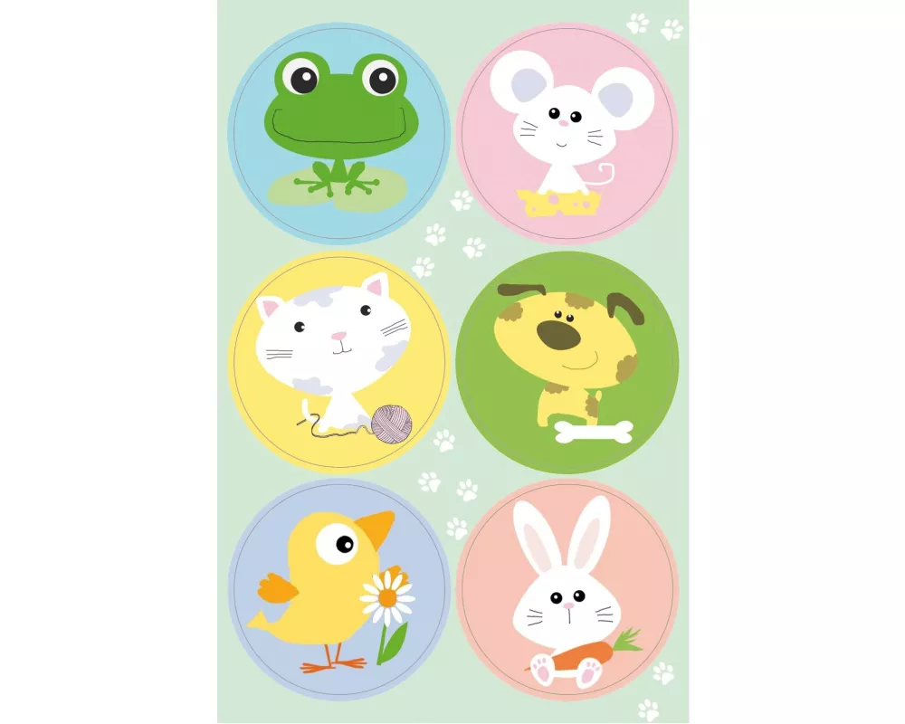 Braun + Company Motivsticker Little Animals 4 Blatt