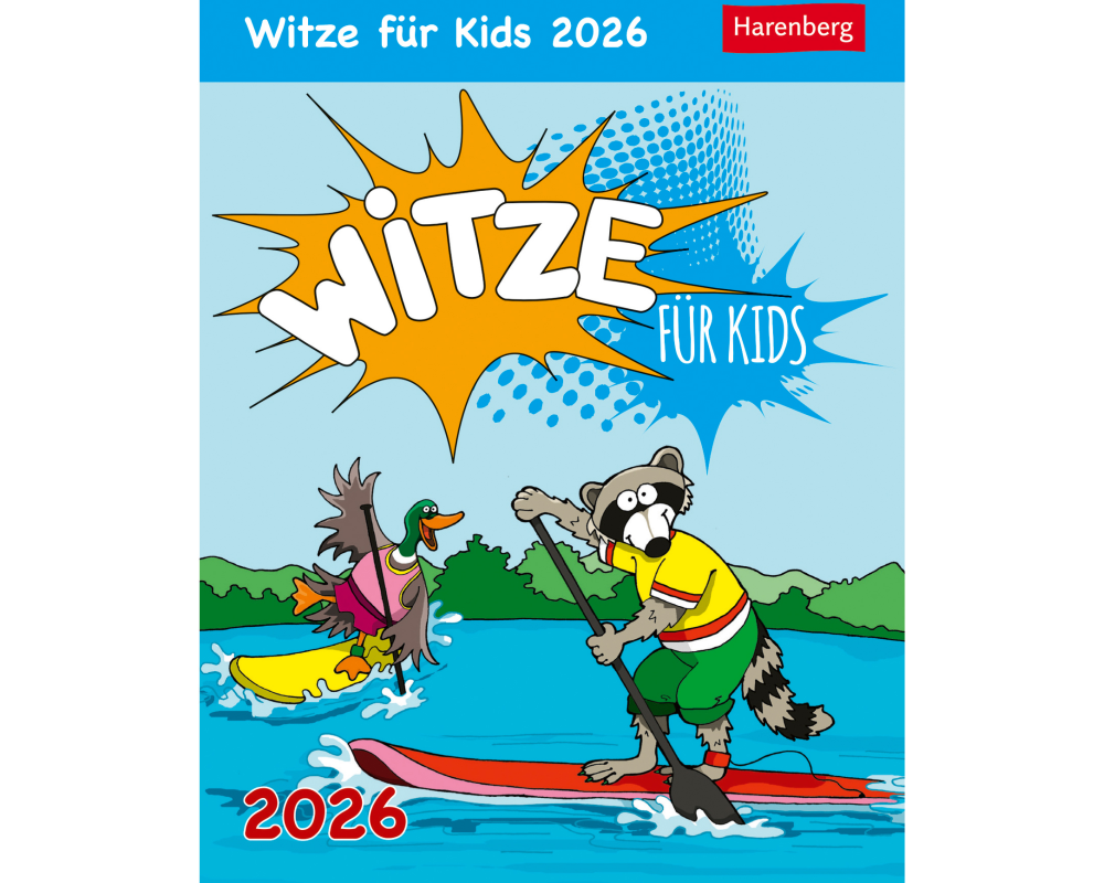 HARENBERG Abreisskalender 2026 3309851+26 Witze für Kids DE 12.5x16cm