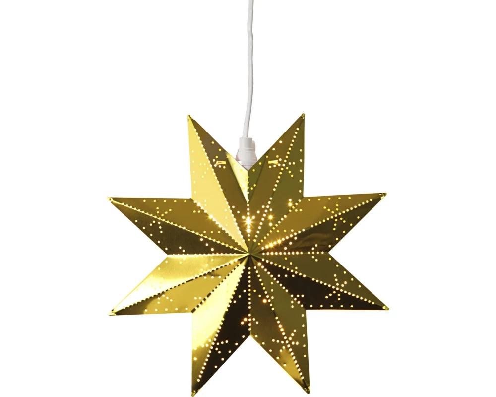 Star Trading Fensterhänger Metallstern Classic, 28 cm, Messing