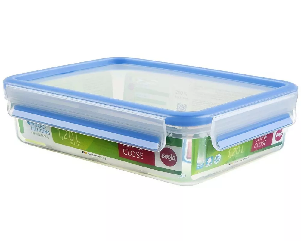 Emsa Vorratsbehälter Clip & Close 1.2 l, Transparent