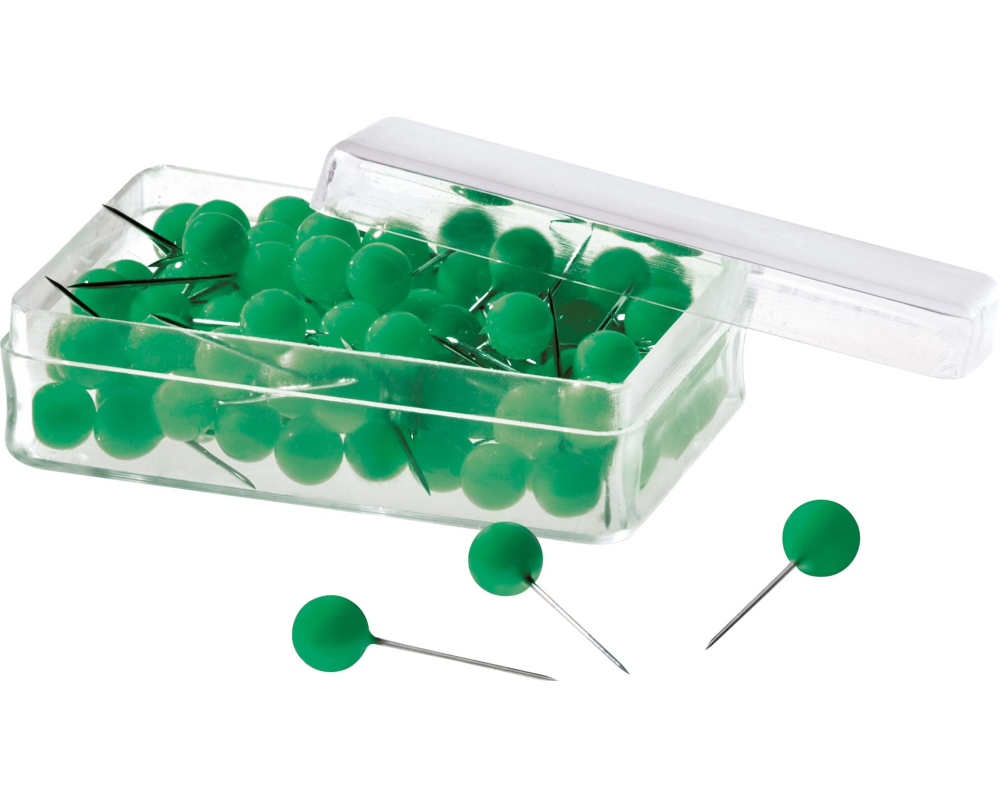 MAGNETOPLAN Pinwand-Nadeln 111165005 grün, 6x19mm 100 Stück