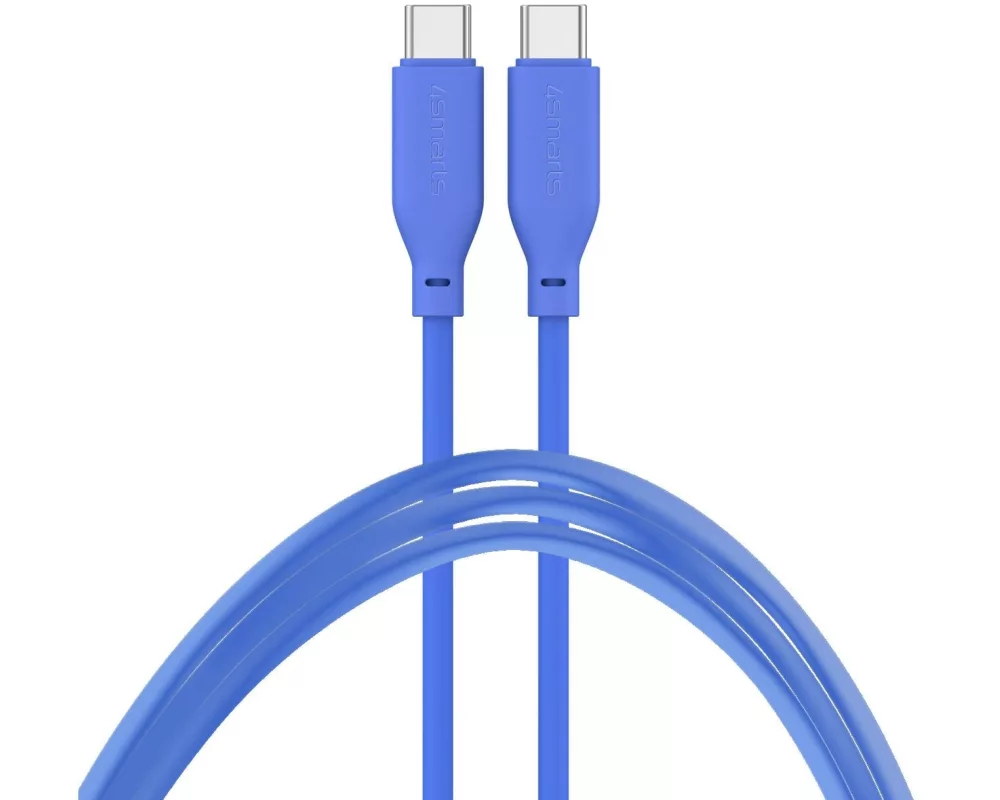 4smarts USB 2.0-Kabel Silikon High Flex USB C - USB C 1.5 m Blau