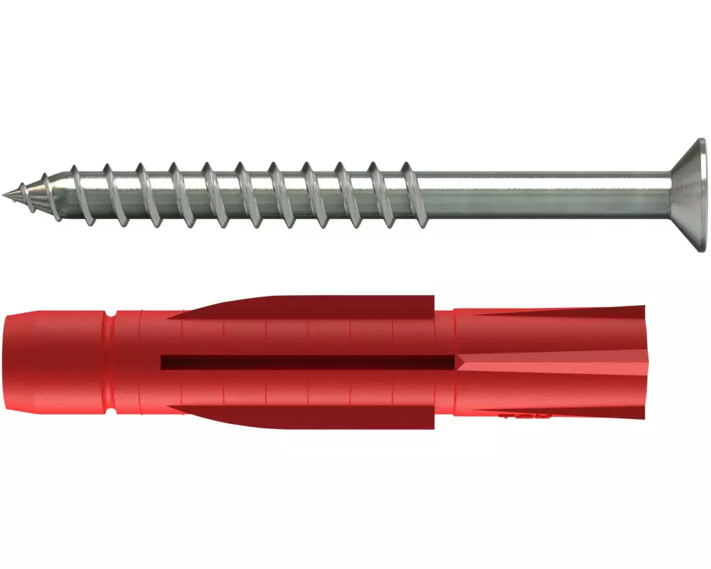 Tox-Dübel Allzweckdübel Tri 6x36 mm, inkl. Schraube 50 Stück