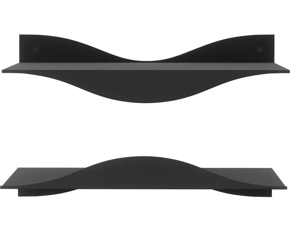 Umbra Wandregal Surf 2er-Set, 43 x 18 x 10 cm, Schwarz