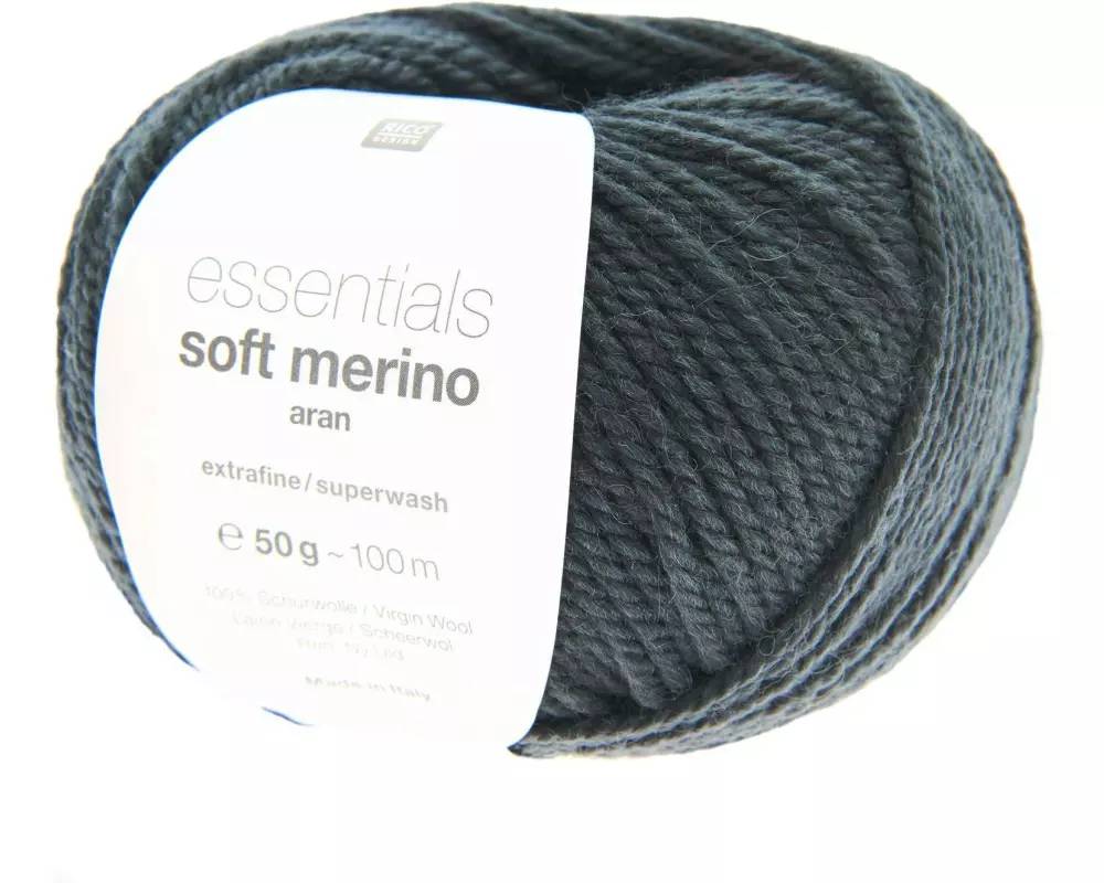 Rico Design Wolle Soft Merino aran 50 g, Anthrazit