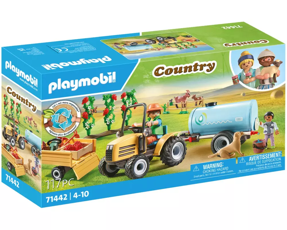 Playmobil Country Traktor mit Anhänger und Wassertank 71442