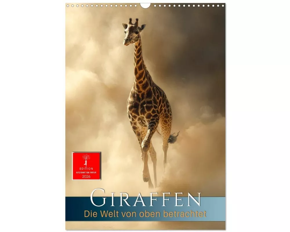 Giraffen - die Welt von oben betrachtet (Wandkalender 2026 DIN A3 hoch), CALVENDO Monatskalender