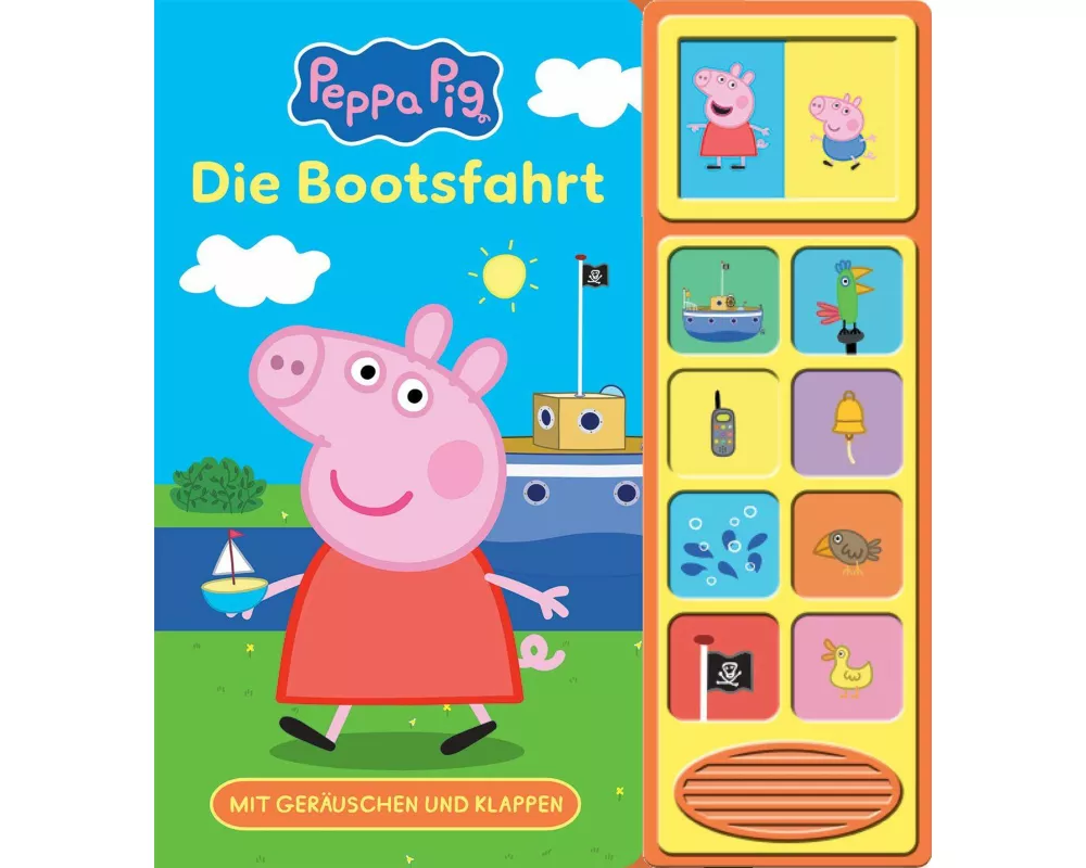 Peppa Pig - Die Bootsfahrt - Klappen-Geräusche-Buch mit 10 Sounds - Pappbilderbuch - Peppa Wutz