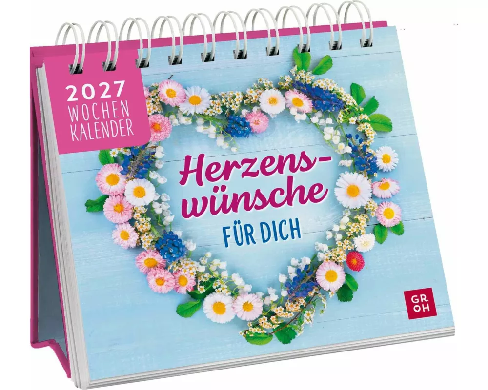 Mini-Wochenkalender 2027: Herzenswünsche für dich
