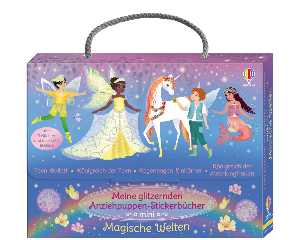 Meine glitzernden Anziehpuppen-Stickerbücher mini: Magische Welten