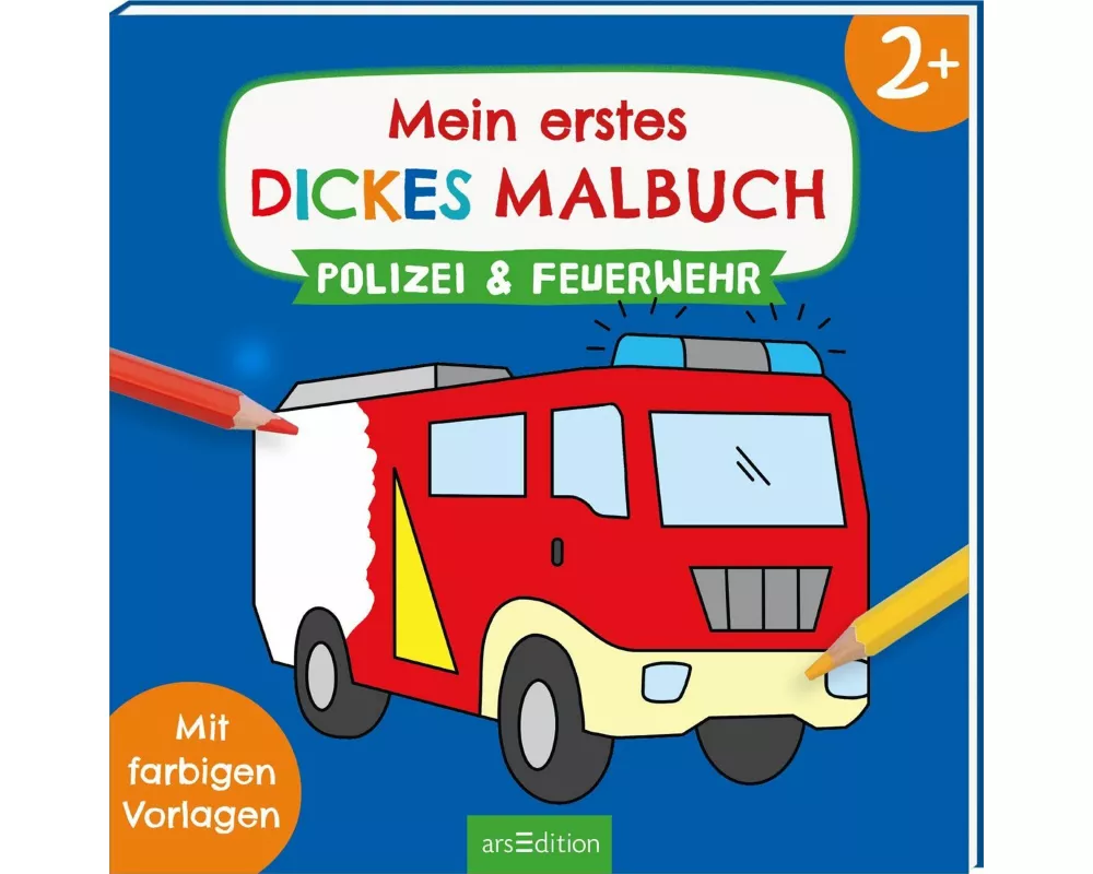 Mein erstes dickes Malbuch ab 2 – Polizei & Feuerwehr