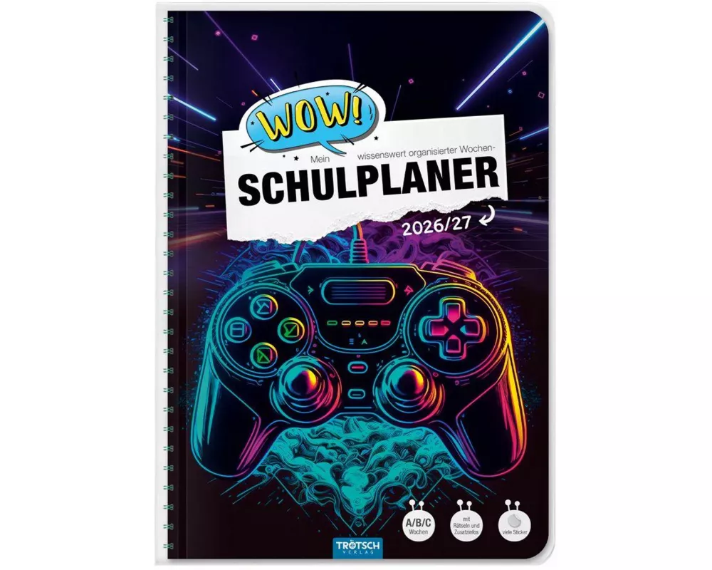 TRÖTSCH - Schulplaner WOW Gaming 26/27