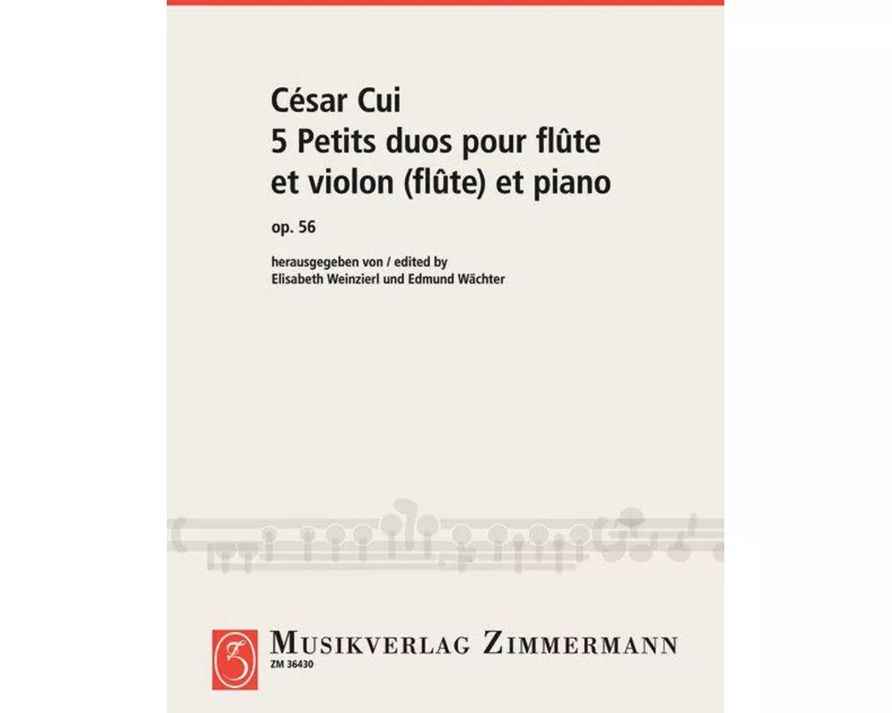 5 Petits duos pour flûte et violon (flûte) et piano