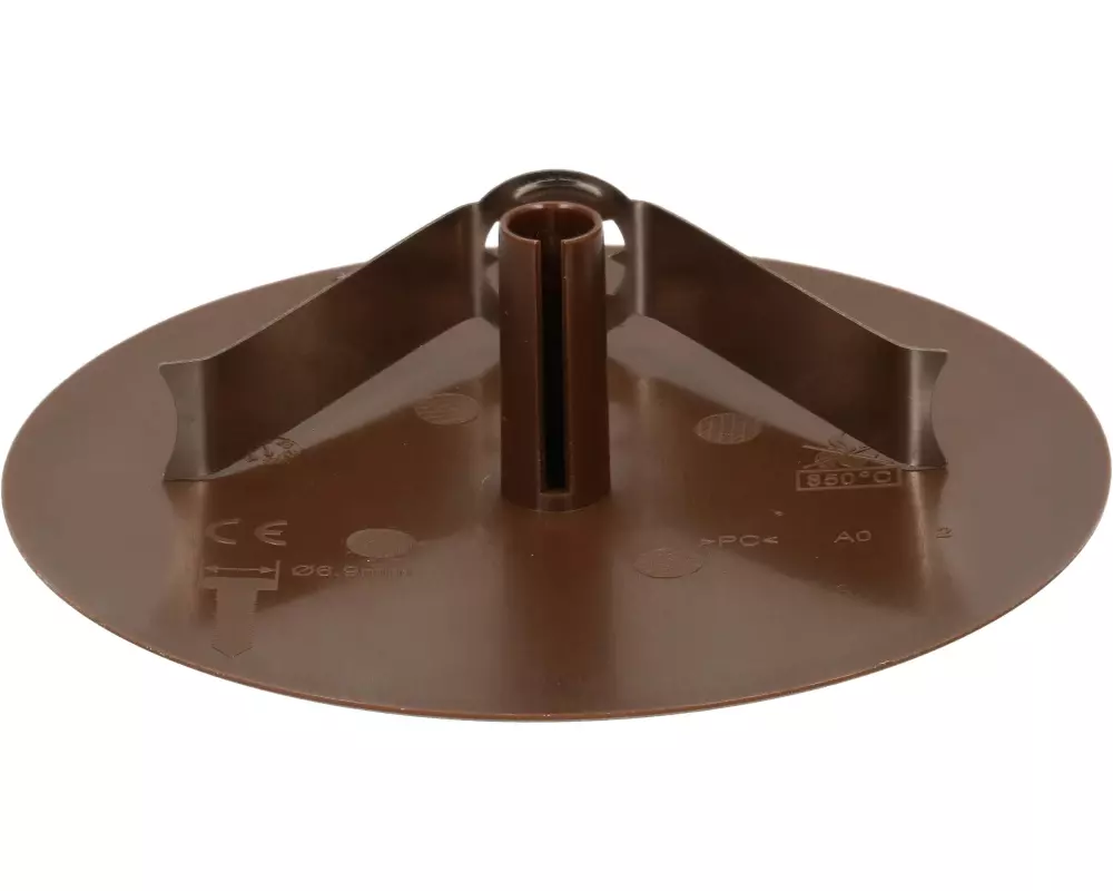 Max Hauri Deckenrosette Rund, Flach, Federbügel, Braun