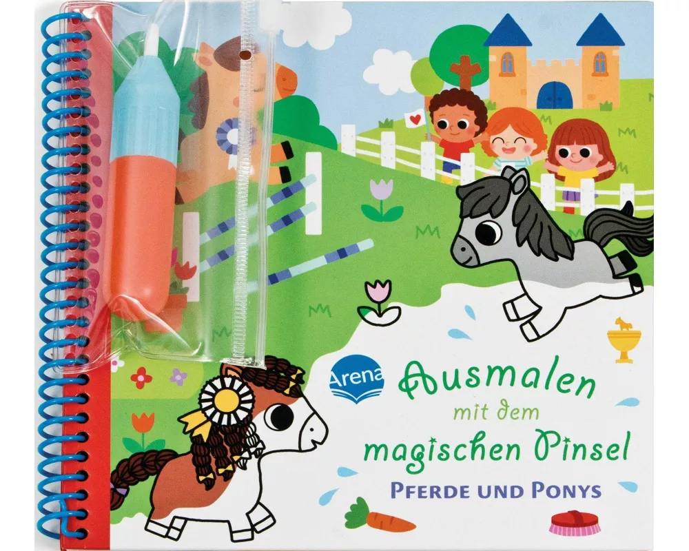 Ausmalen mit dem magischen Pinsel. Pferde und Ponys