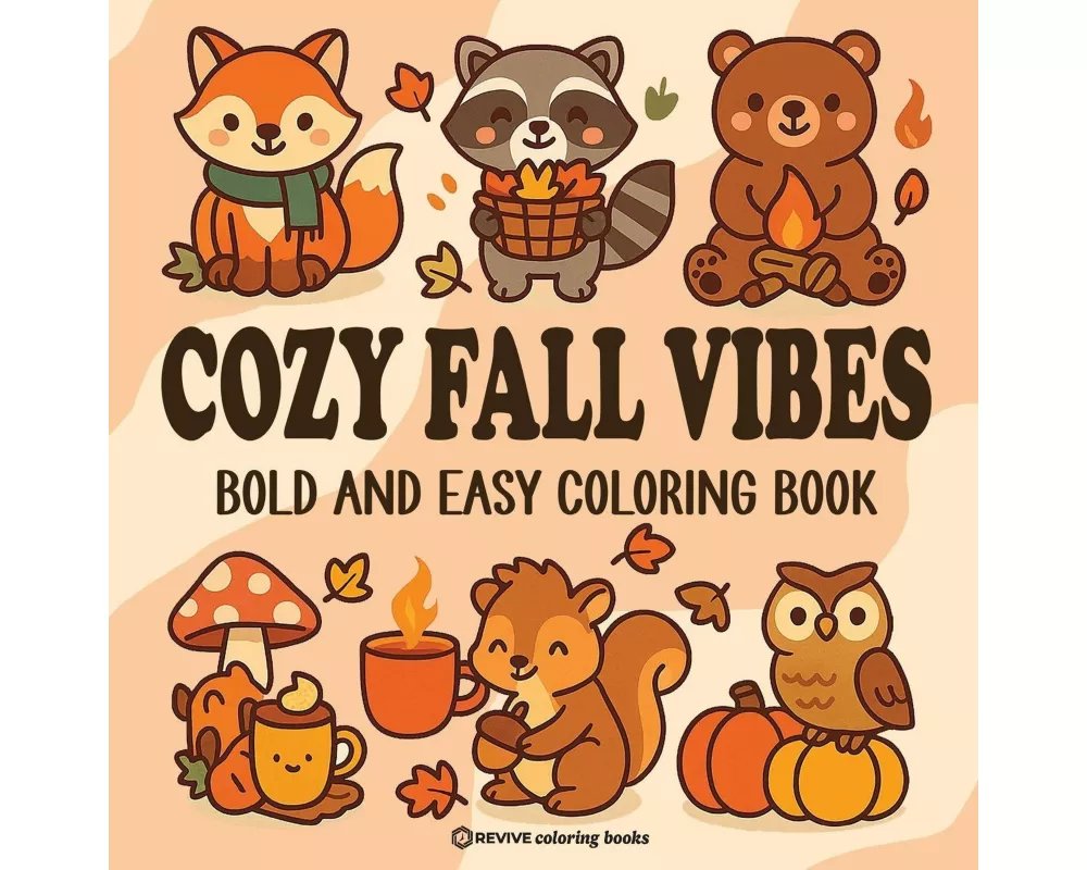 Bold & Easy Cozy Fall Vibes Coloring Book