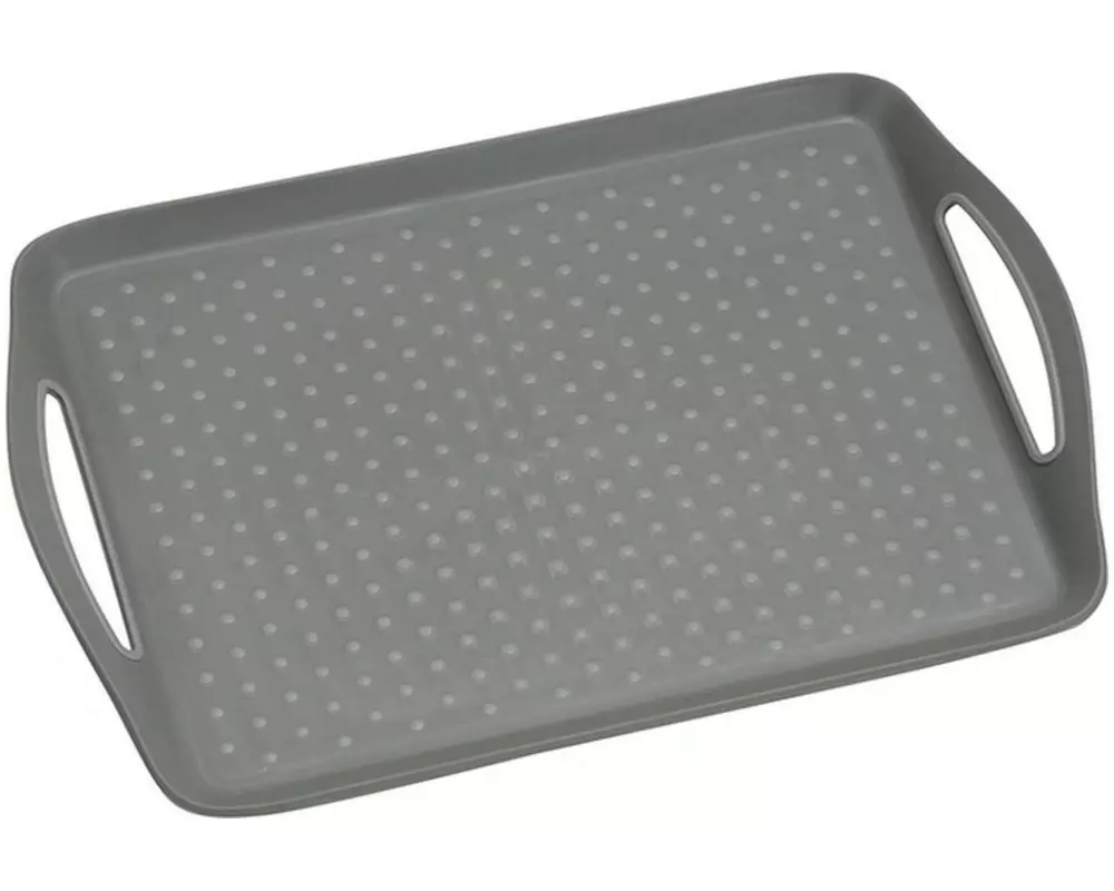 Kesper Serviertablett Kunststoff Grau 45.5 x 32 x 4.5 cm