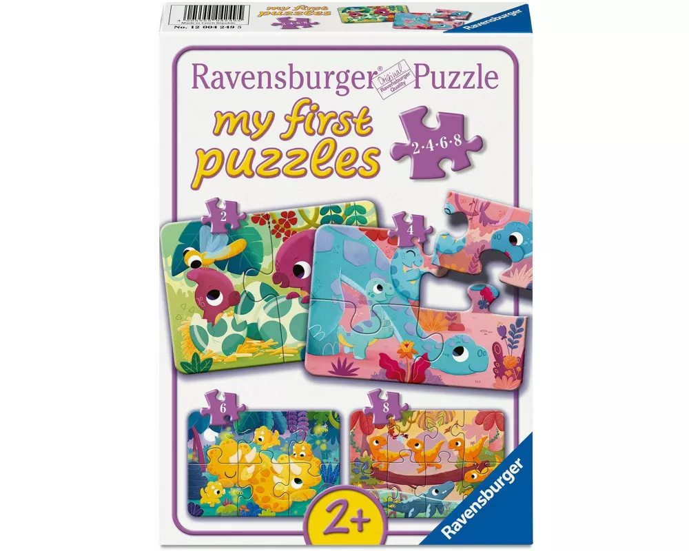 Kinderpuzzle 2, 4, 6, 8 Teile - Dino-Freunde