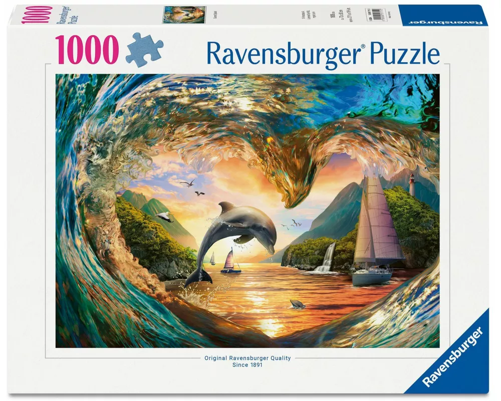 Erwachsenenpuzzle 1000 Teile - Sprung in den Sonnenuntergang