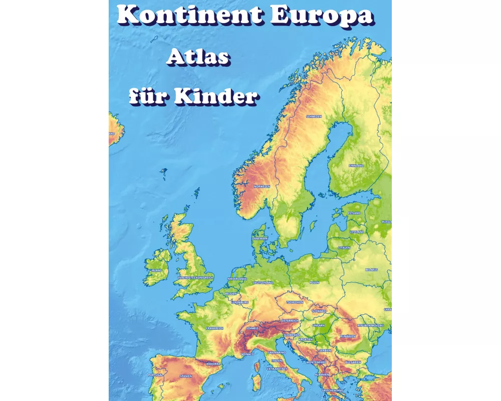 Kontinent Europa geographischer Atlas für Kinder