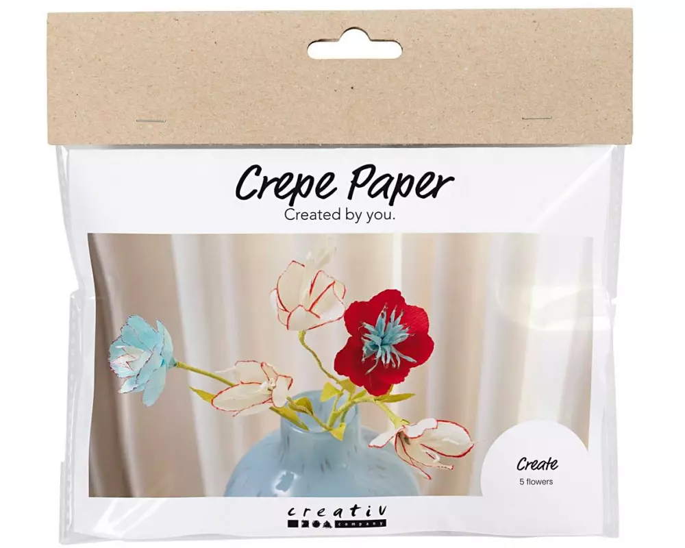 Creativ Company Bastelset Blumen, Krepppaier Mini