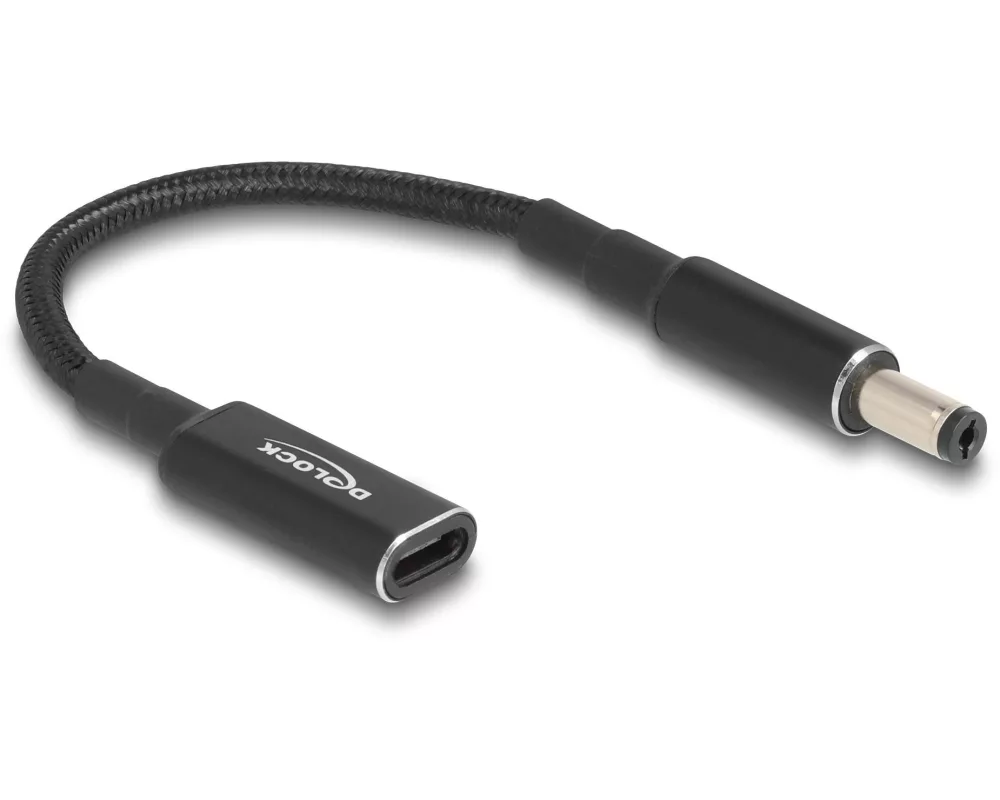 Delock Ladekabel USB-C zu 5.5 x 2.1 mm Stecker 15 cm