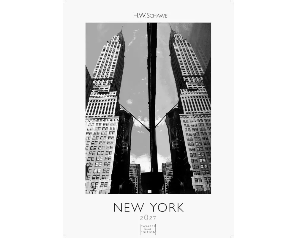 New York schwarz-weiss Kalender 2027 - Wandkalender | Fotokalender Nordamerika 59x42cm Grosses Format - Eleganter Schwarz-Weiß-Print mit beeindruckend