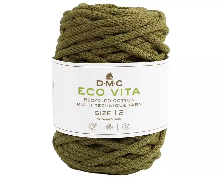 DMC Wolle Nova Vita Makramee Cord 250 g Olivgrün