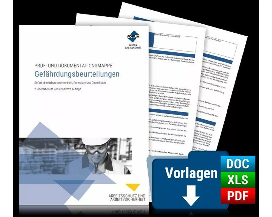Prüf- und Dokumentationsmappe: Gefährdungsbeurteilungen