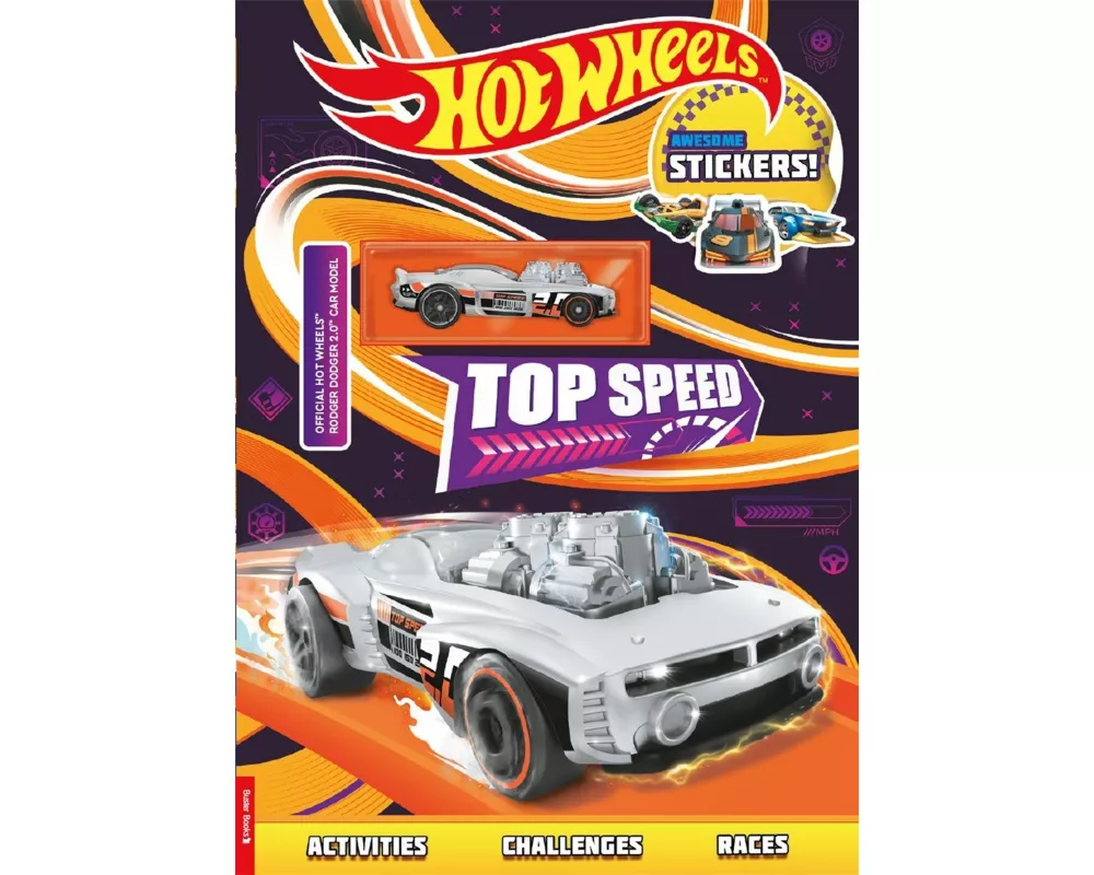 Hot Wheels™: Top Speed Sticker Activity Book (Toy Car Included)
