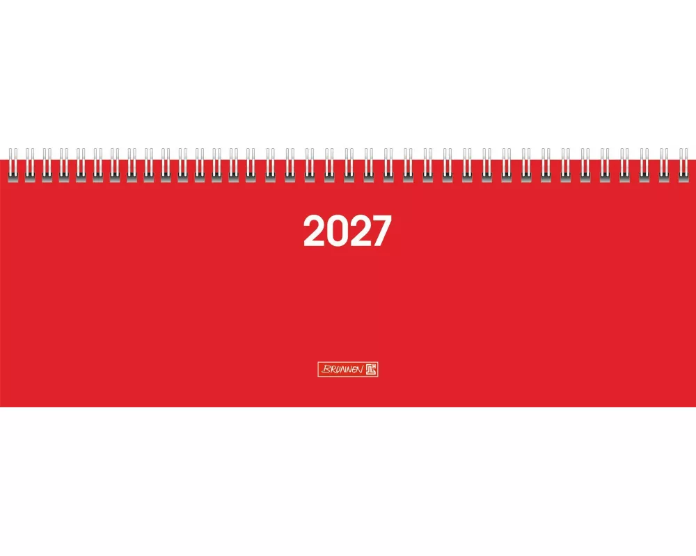 BRUNNEN 1077261017 Querterminbuch Mod. 772 2027 297×105 mm, Karton, rot