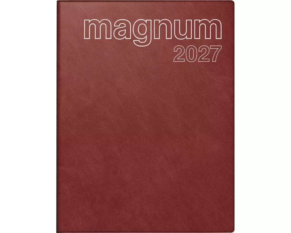 rido/idé 7027042297 Buchkalender Mod. magnum 2027 183×240 mm, Kunststoff, weinrot