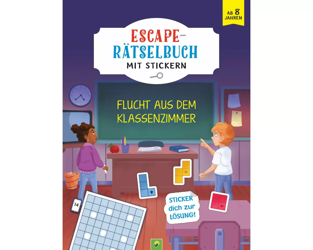 Mein Escape-Rätsel Stickerbuch Flucht aus dem Klassenzimmer