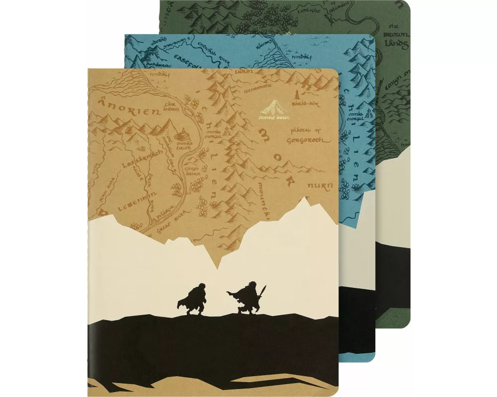 Moleskine Der Herr der Ringe Cahier (3er-Set), XL, liniert, weicher Einband