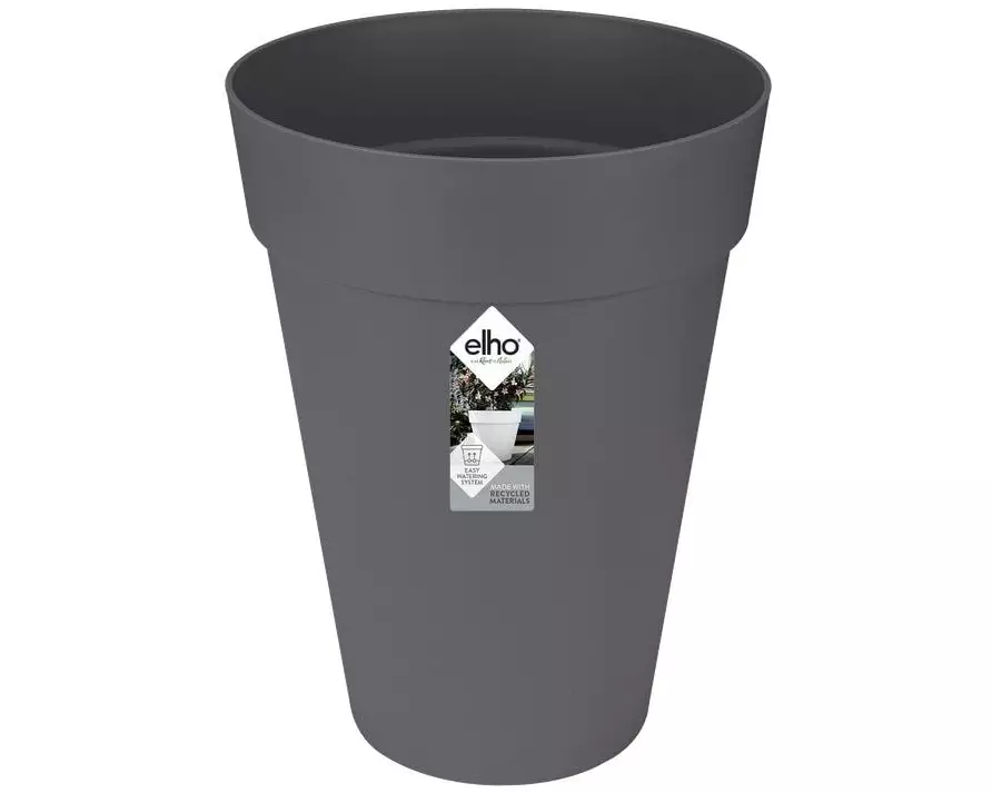 Elho Pflanzentopf Loft Urban Rund Hoch 42 cm Schwarz