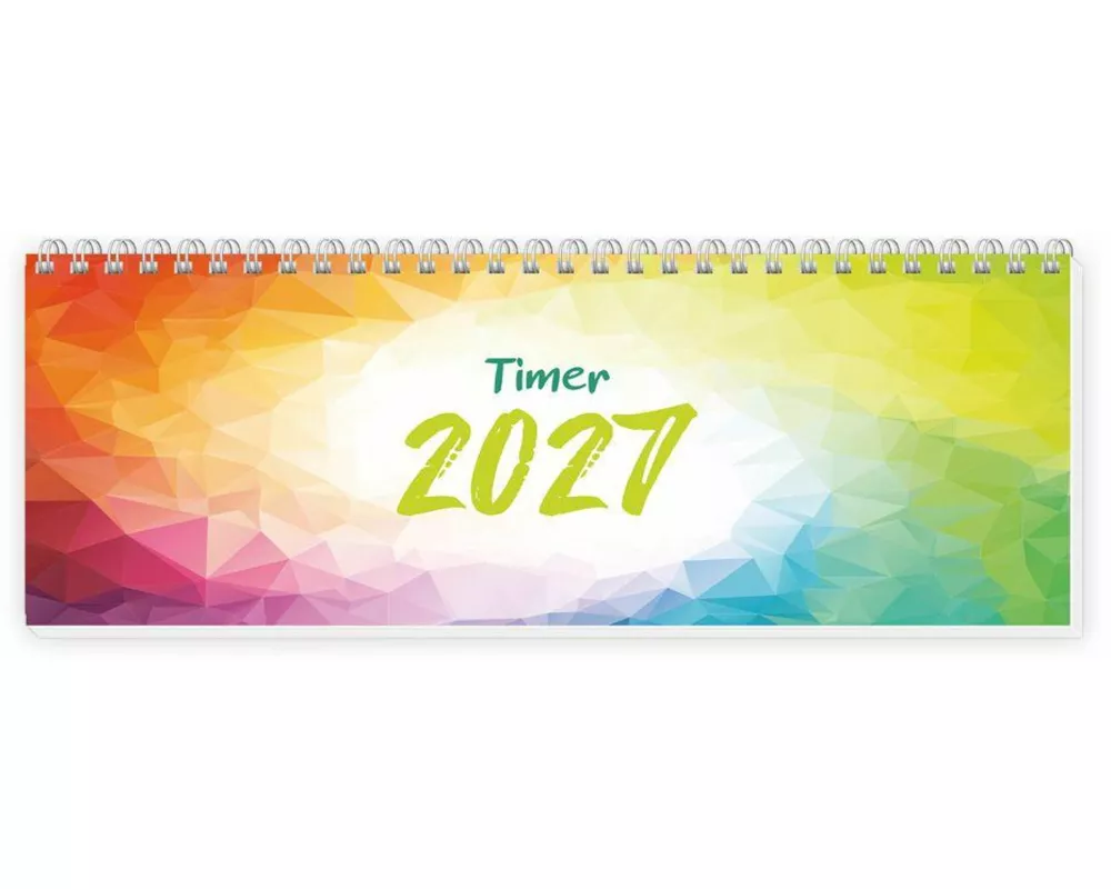 TRÖTSCH - Schreibtischquerkalender Timer Farben (eine Woche 2 Seiten) 2027