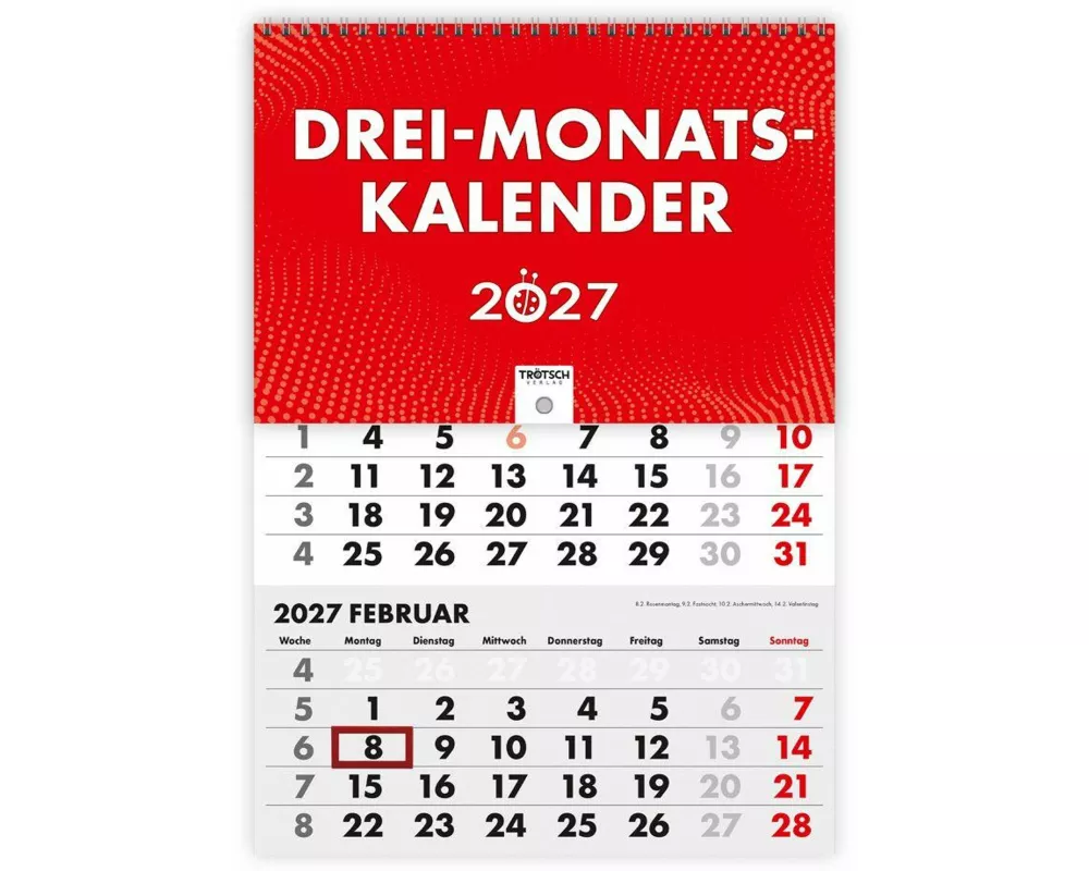 TRÖTSCH - Dreimonatskalender Drei-Monatskalender 2027