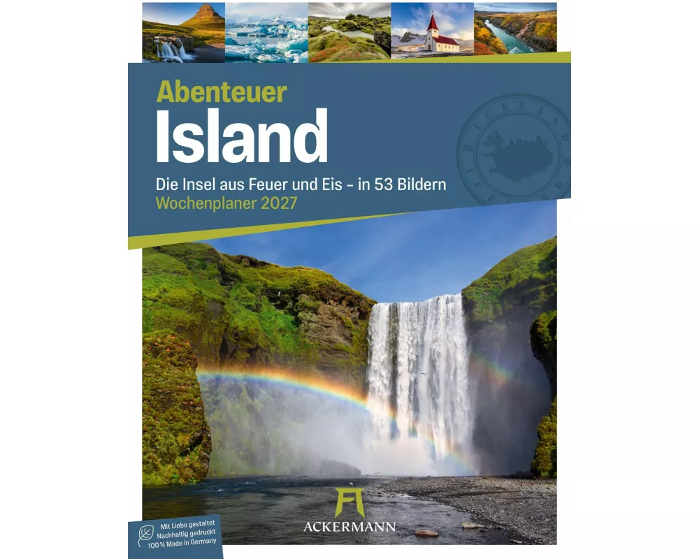 Island Wochenplaner Kalender 2027 | Die Insel aus Feuer und Eis