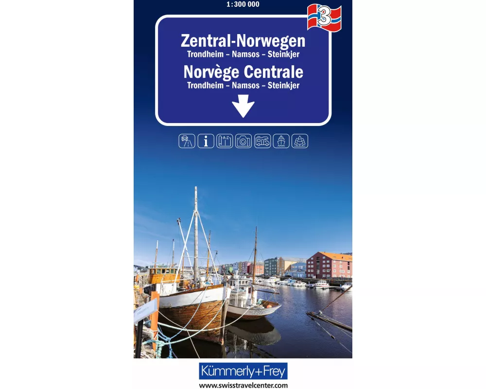 Kümmerly+Frey Regional-Strassenkarte 3 Zentral Norwegen 1:300.000