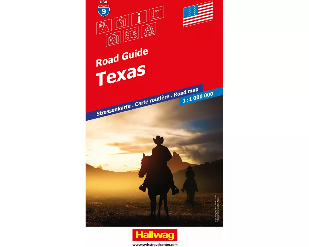 Hallwag Strassenkarte USA, Texas 1:1 Mio